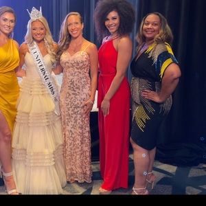 Red Vince Camuto Jumpsuit with Pockets!